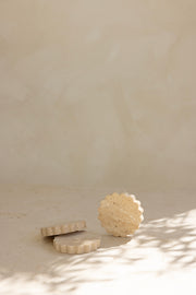 Wave Coaster - Beige Travertine