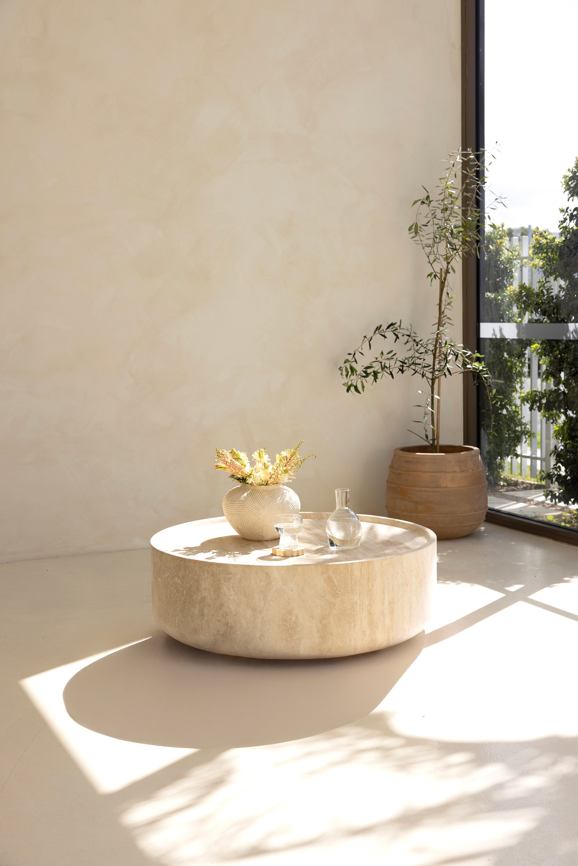 Rockpool Coffee Table - Beige Travertine – BY WEST