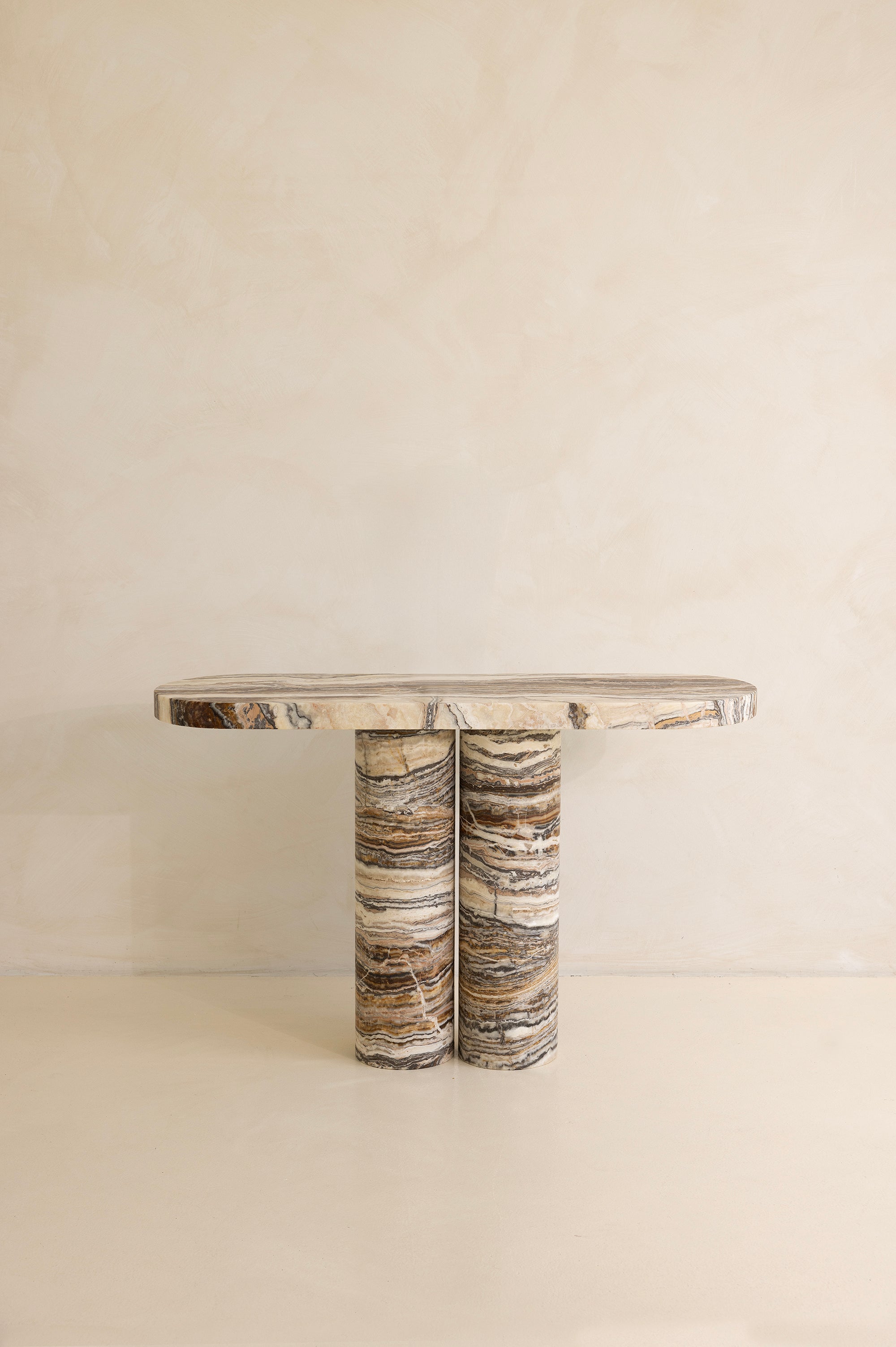 Cove Console Table - Dark Tiramisu Travertine