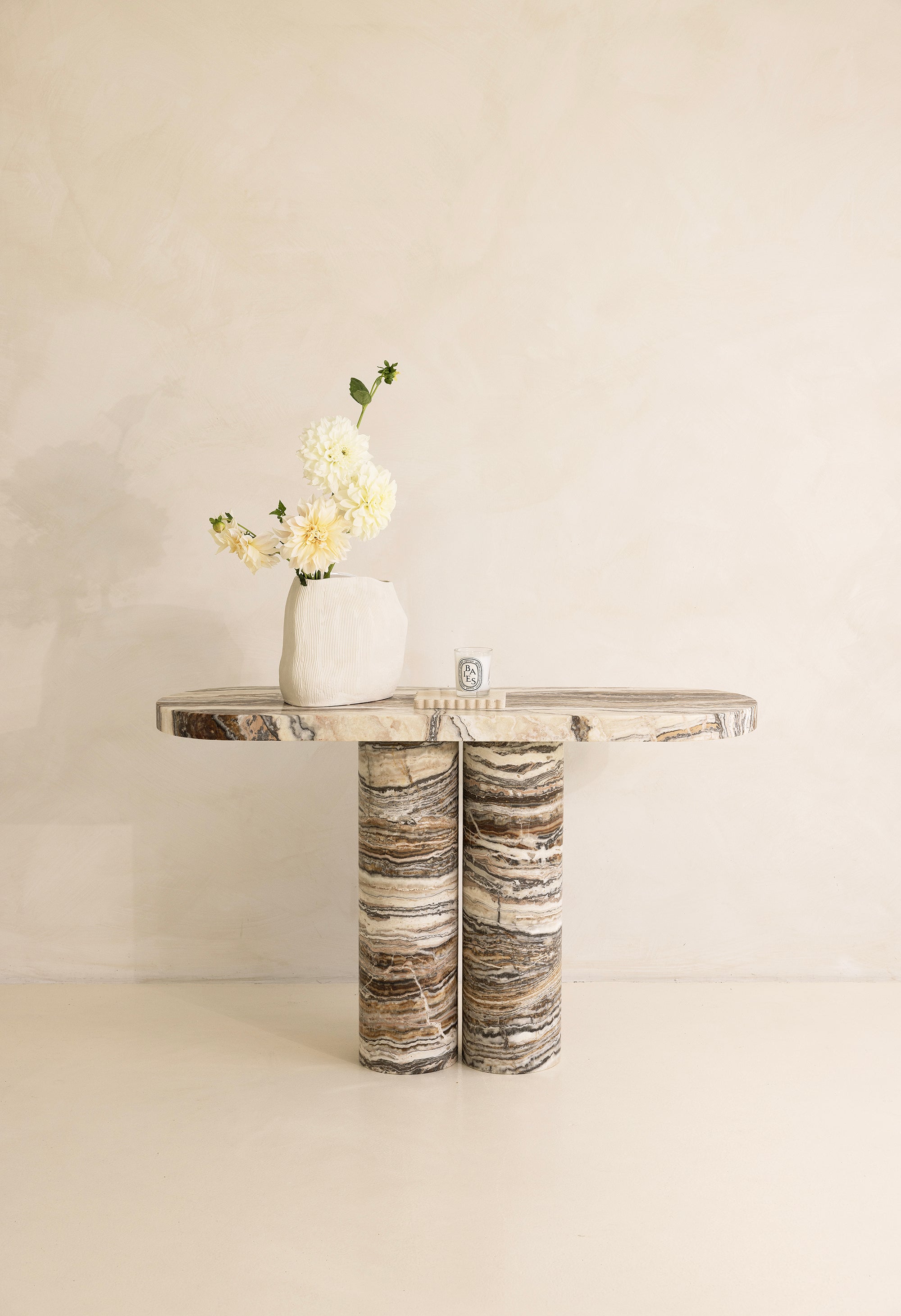 Cove Console Table - Dark Tiramisu Travertine