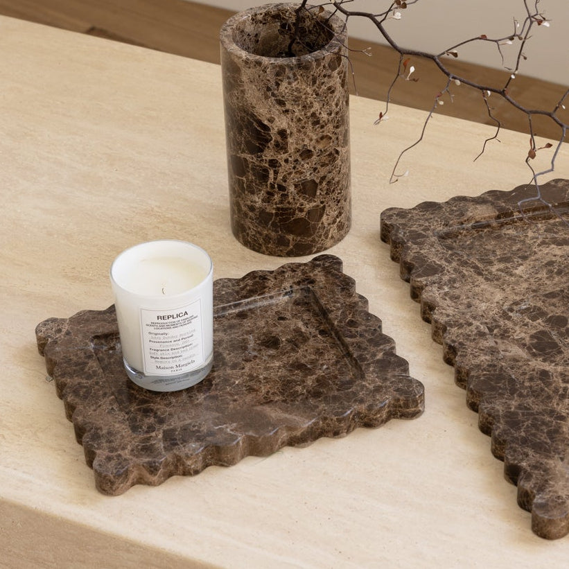 Flow Tray - Emperador Dark Brown