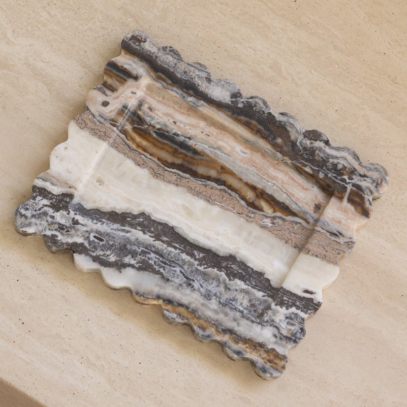 Flow Tray - Dark Tiramisu Travertine