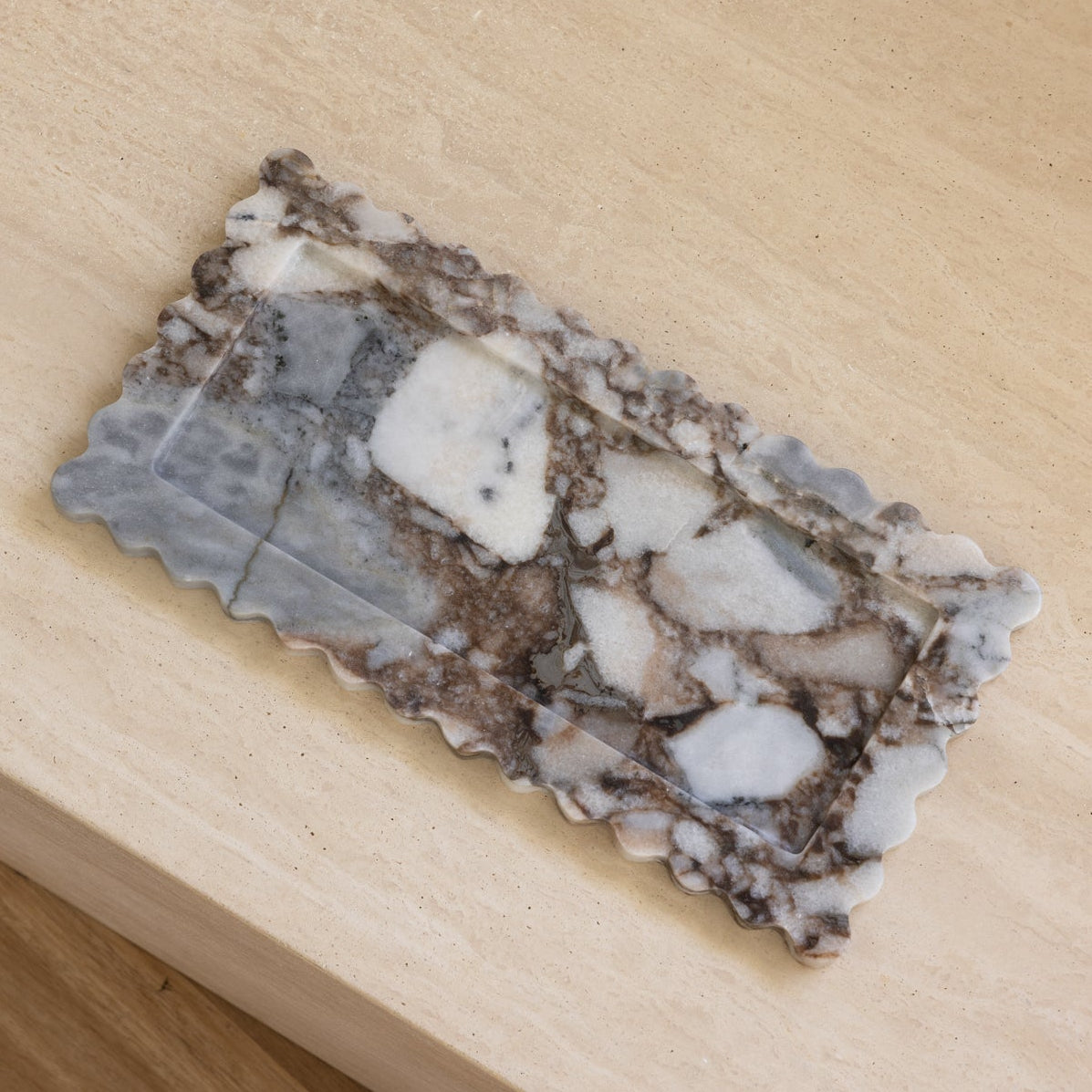 Flow Tray XL - Modellato Marble