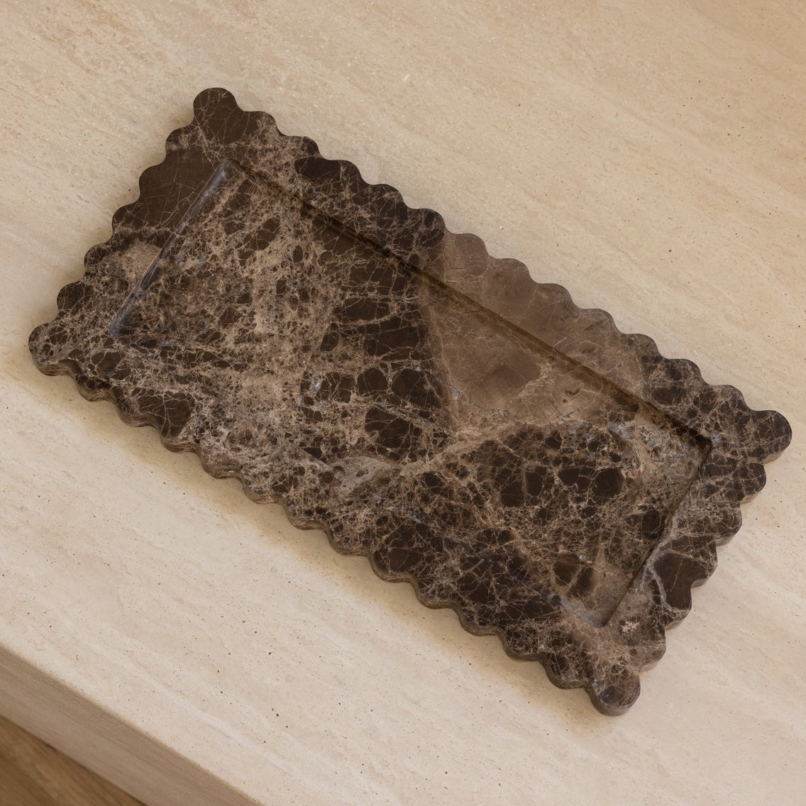 Flow Tray XL - Emperador Dark Brown