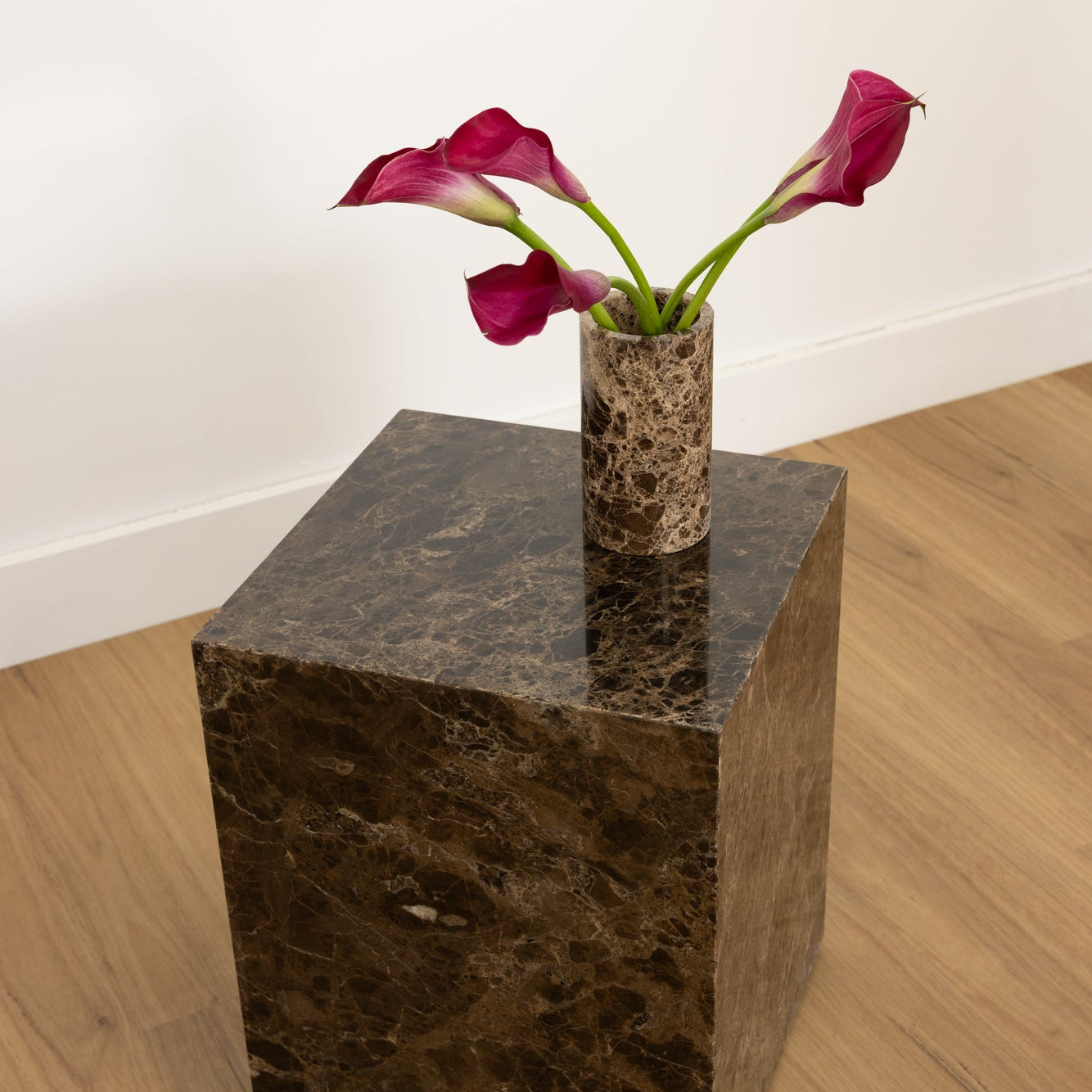 Dune Side Table - Emperador Dark Brown