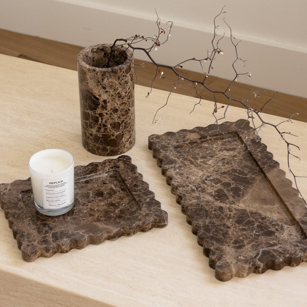 Still Vase - Emperador Dark Brown