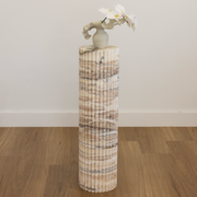 Wave Plinth - Light Tiramisu Travertine