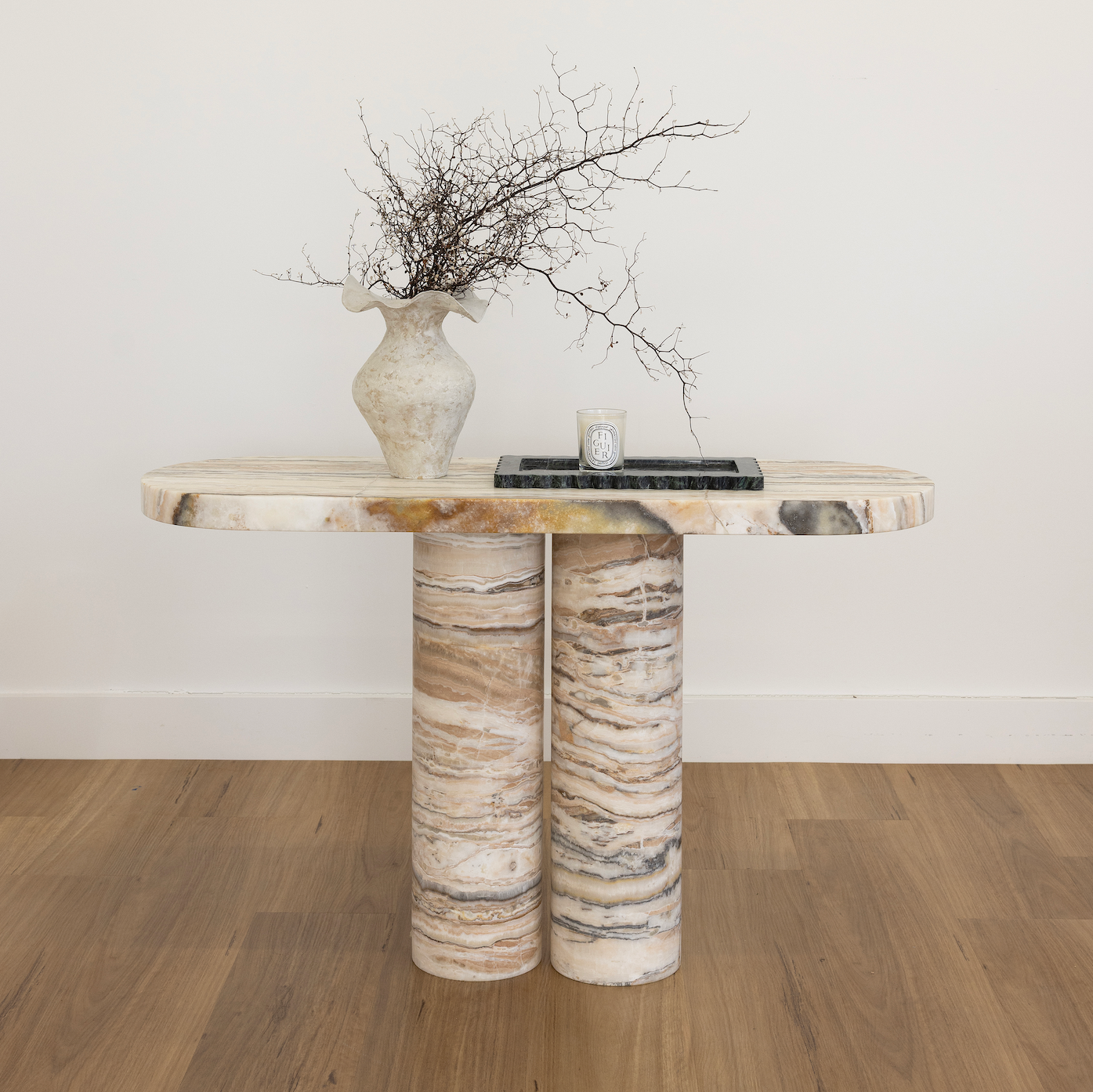 Cove Console Table - Light Tiramisu Travertine