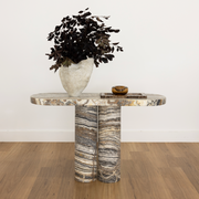 Cove Console Table - Dark Tiramisu Travertine