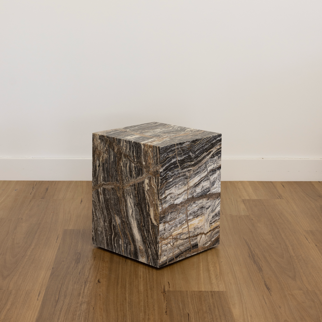 Dune Side Table - Dark Tiramisu Travertine