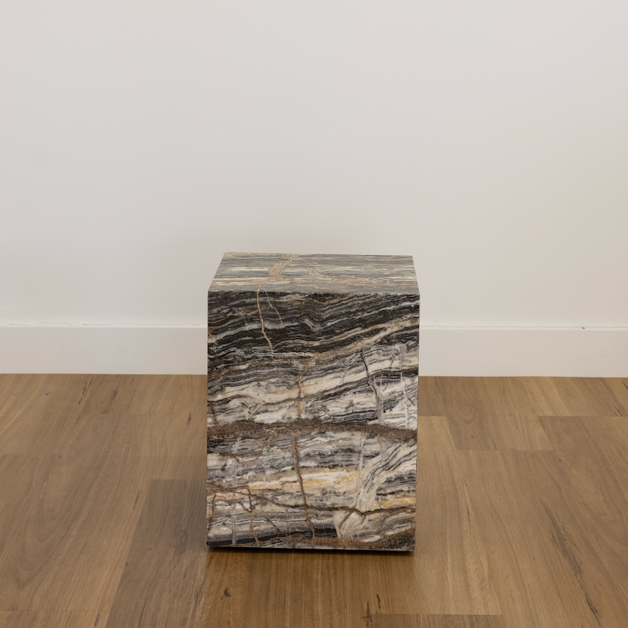 Dune Side Table - Dark Tiramisu Travertine