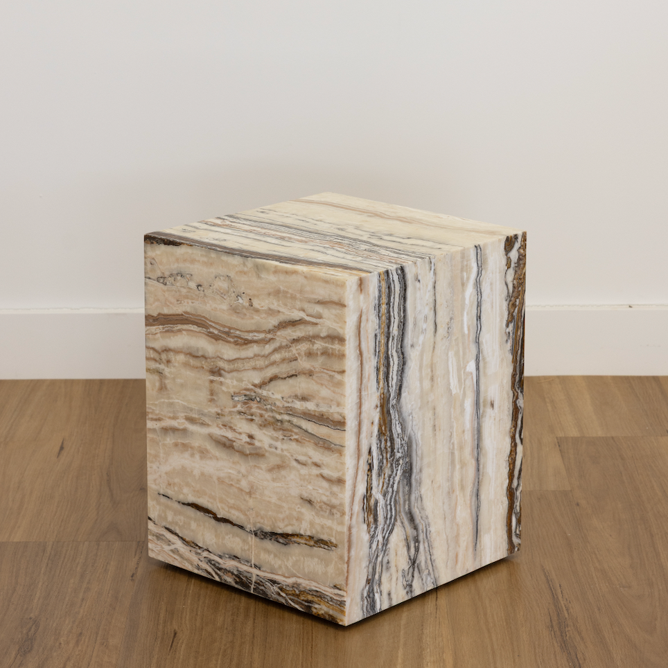 Dune Side Table - Light Tiramisu Travertine