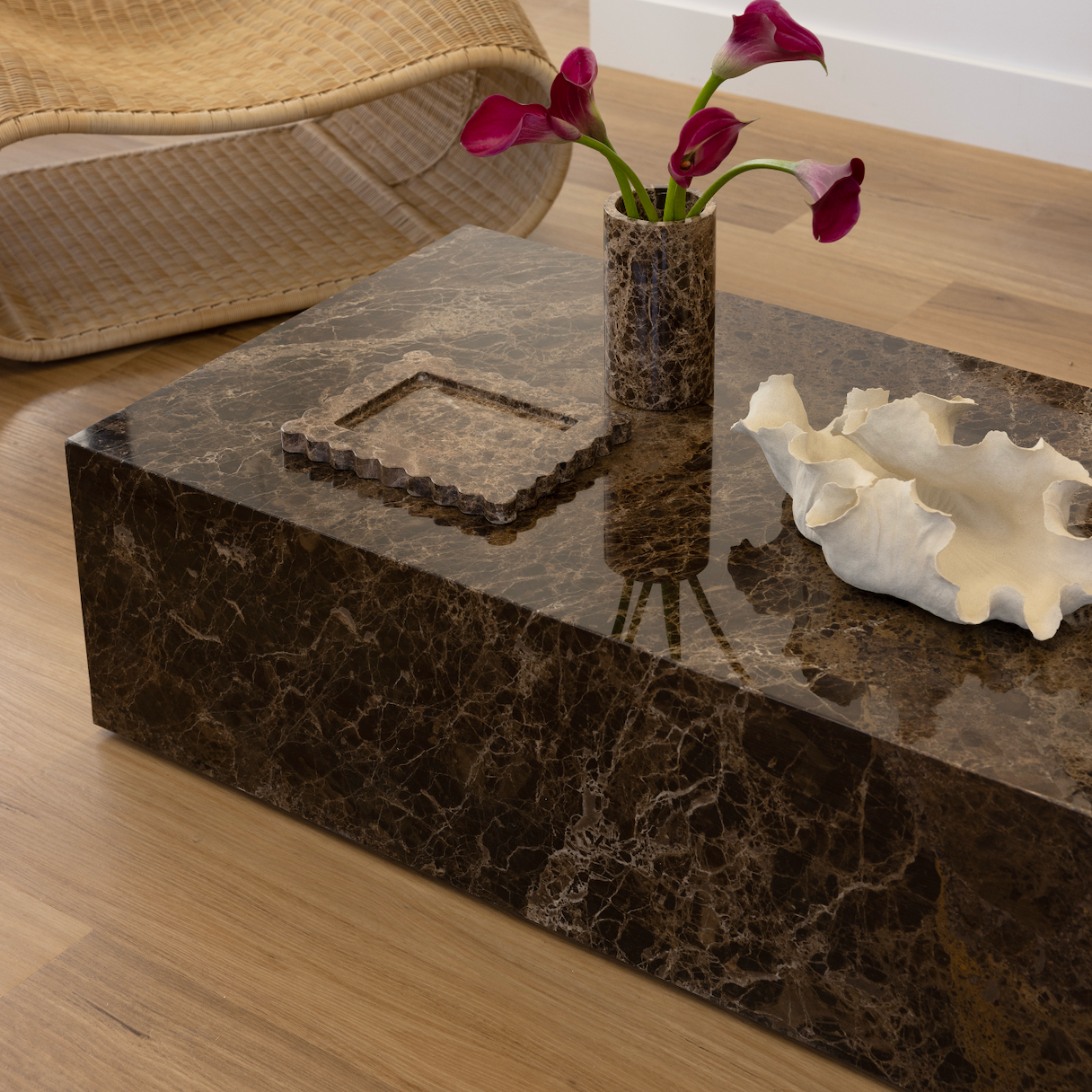 Reef Coffee Table - Emperador Dark Brown