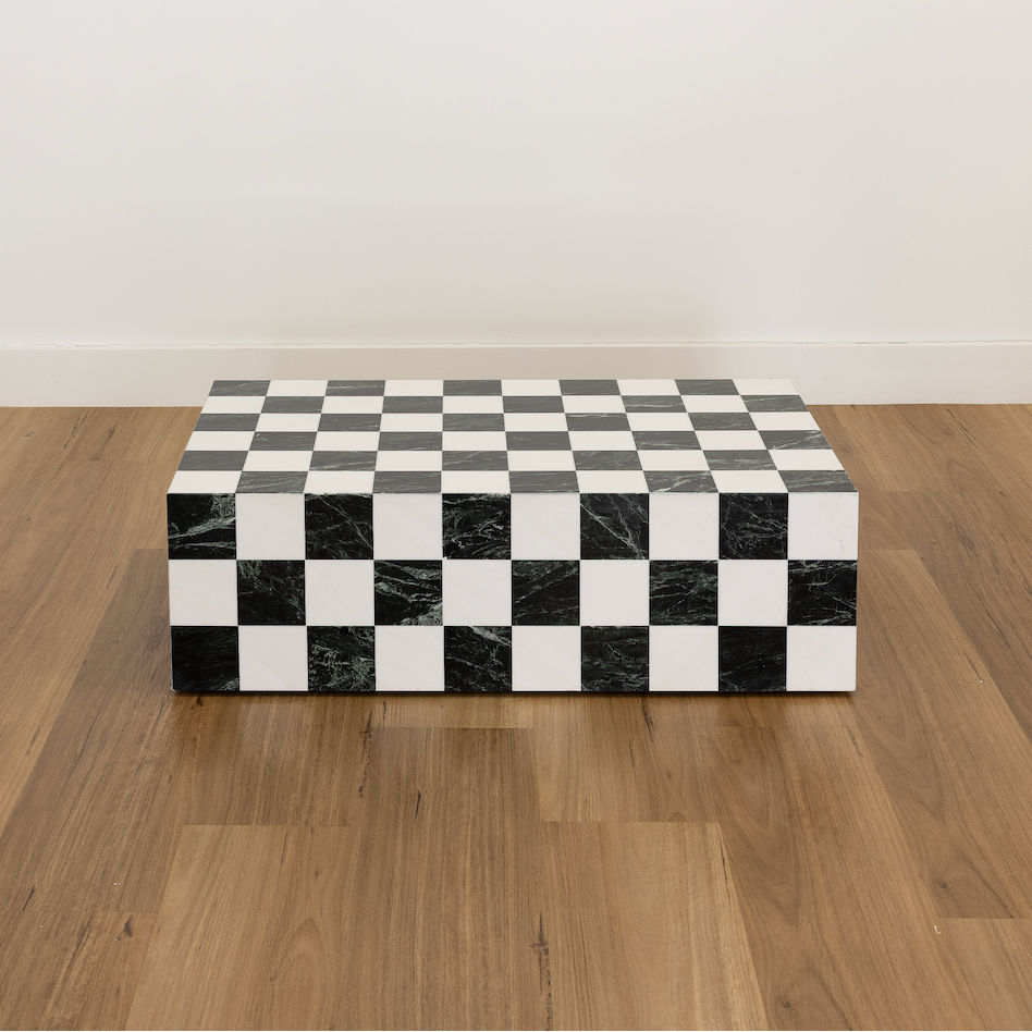 Reef Coffee Table - Verde Saint Denis Checkers