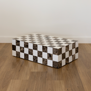 Reef Coffee Table - Emperador Dark Brown Checkers