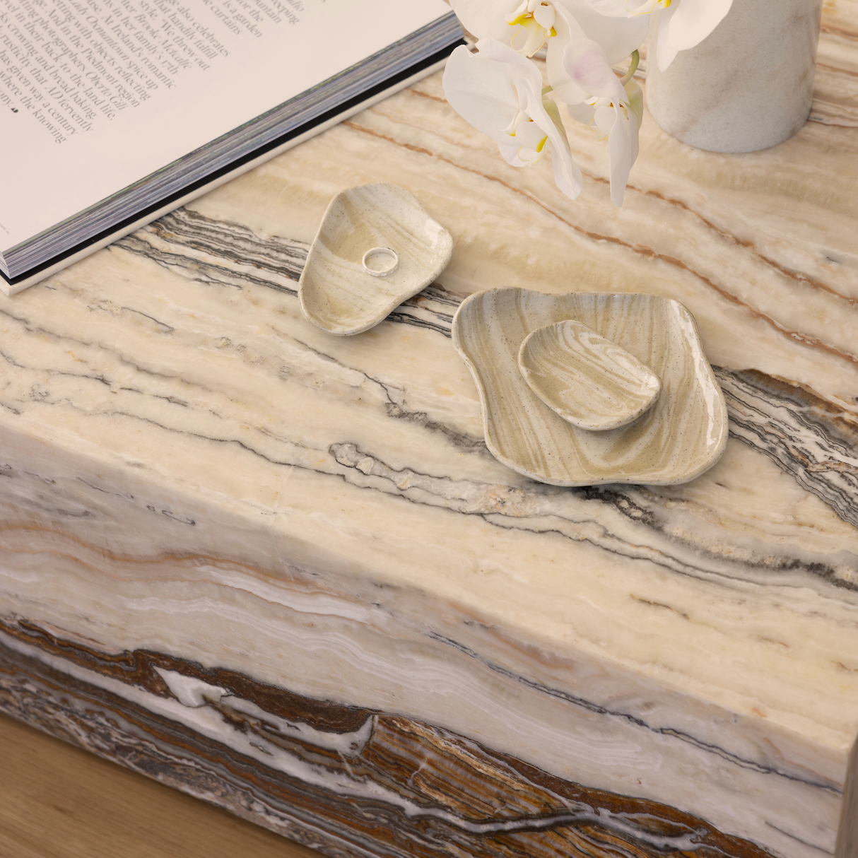 Reef Coffee Table - Tiramisu Travertine